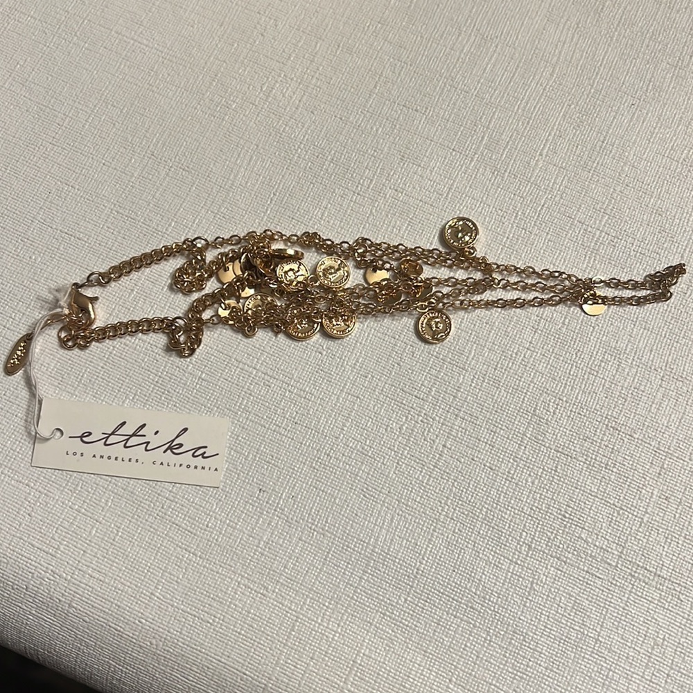 NWT Ettika Coin Hand Chain in Gold - Picture 2 of 3